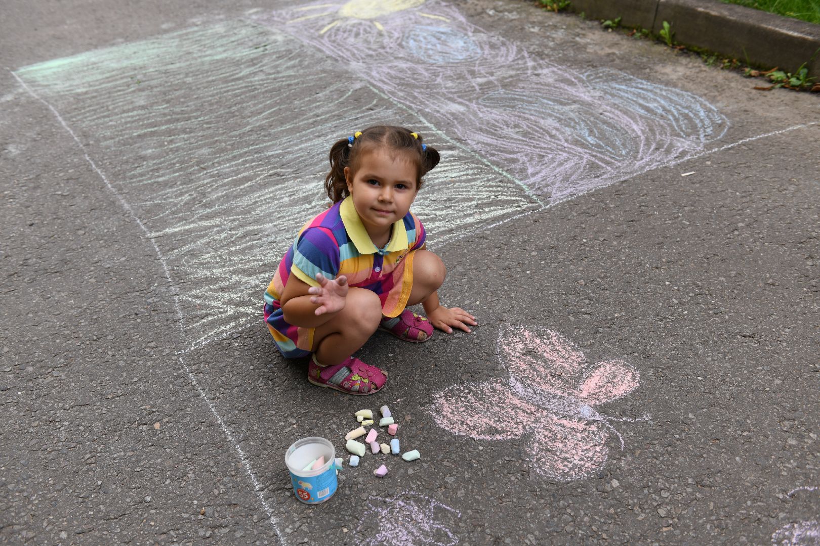 лыткарино, рисунки, асфальт