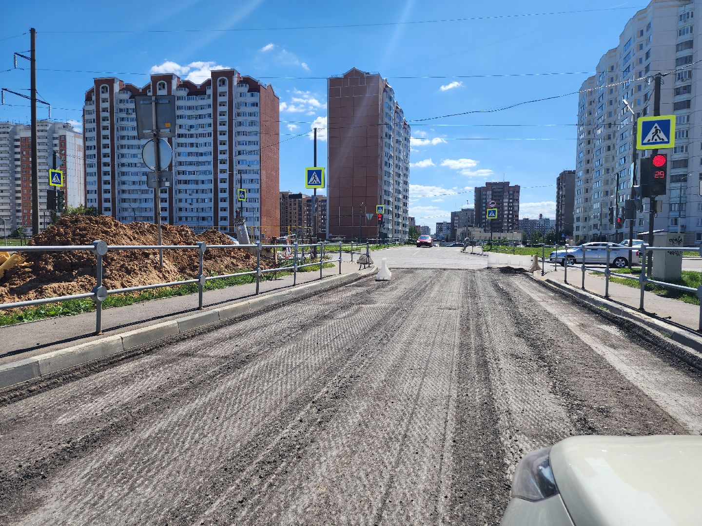 строительство, новая поликлиника, строительство дорог, новая дорога, серпухов, улица героев отечества, ивановские дворики,