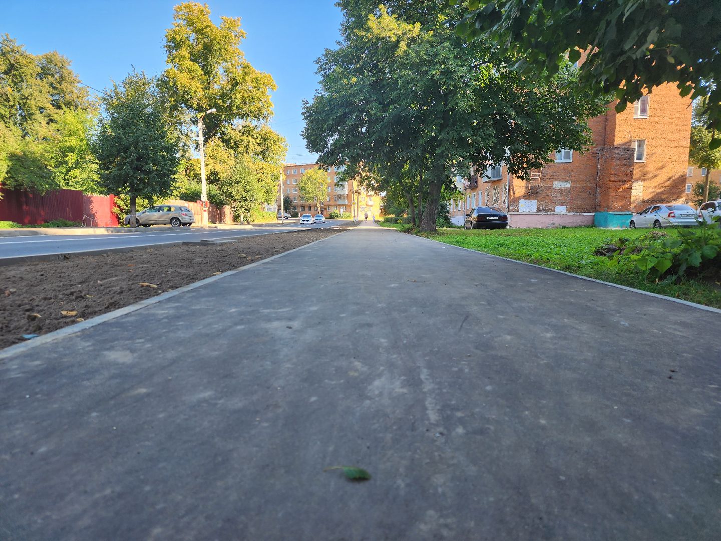 Павловский Посад, городской округ павловский Посад, люди, благоустройство, тротуар, улица, ремонт