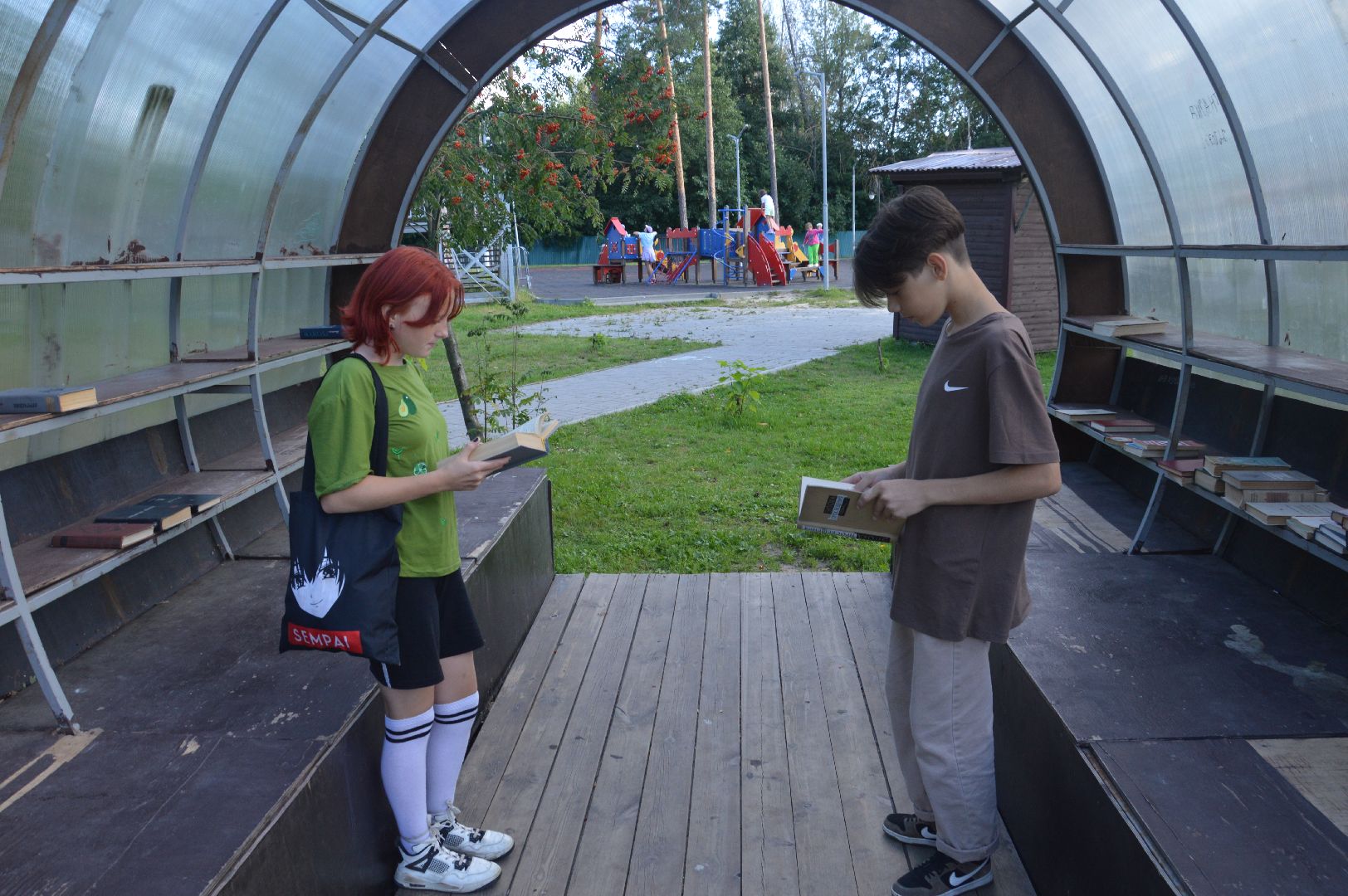 буккроссинг, Шатура, парк, книги, обмен, библиотекарь