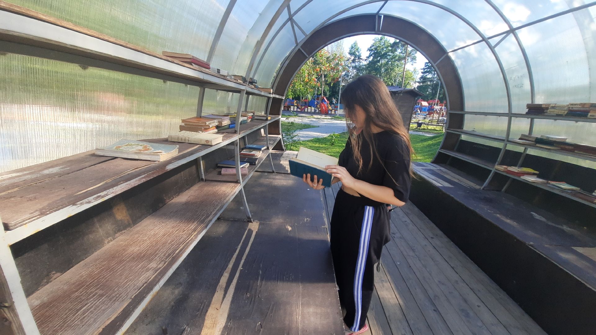 буккроссинг, Шатура, парк, книги, обмен, библиотекарь