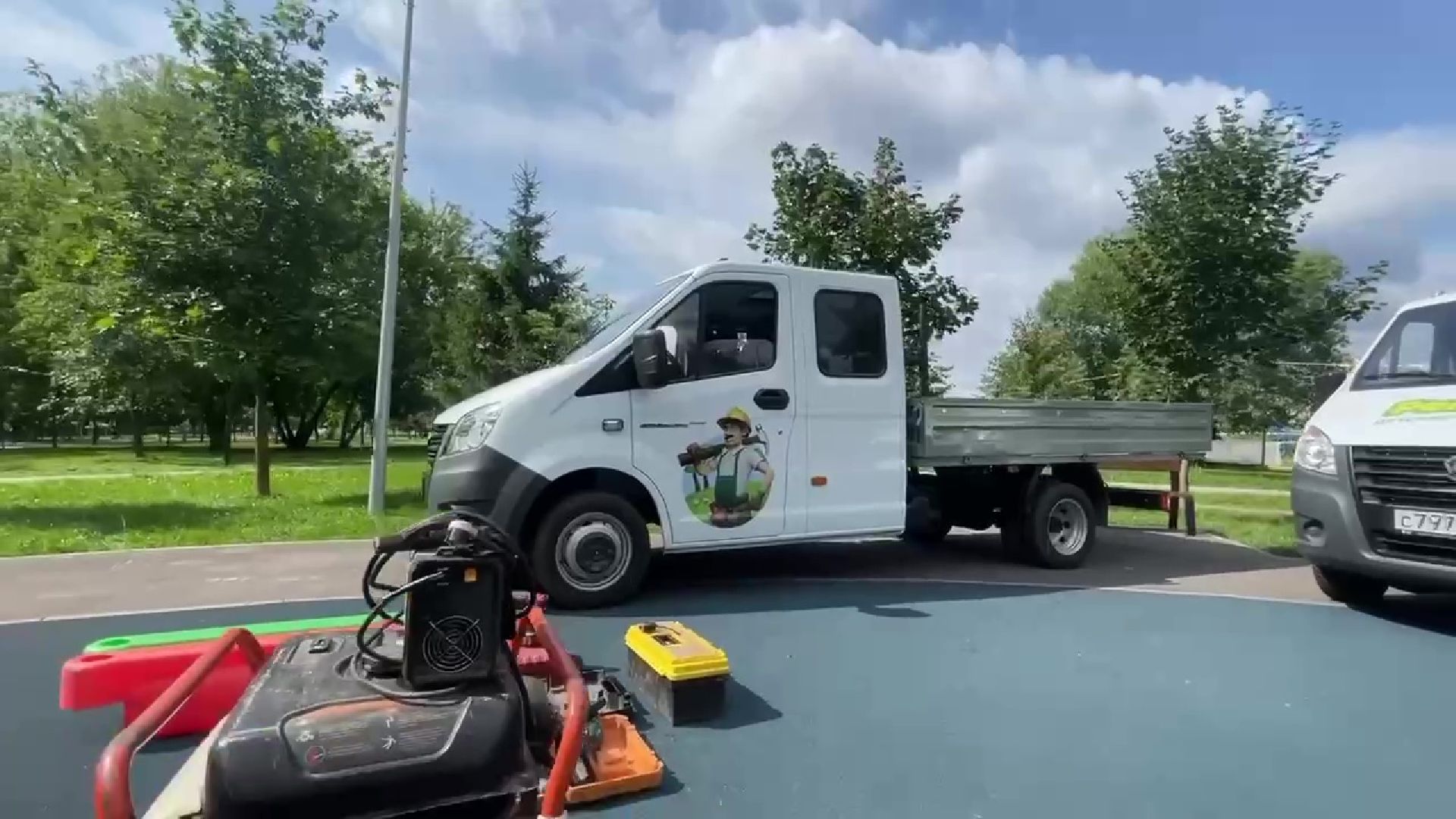 Реутов, детских площадки, ремонт, бригады, ГАЗель