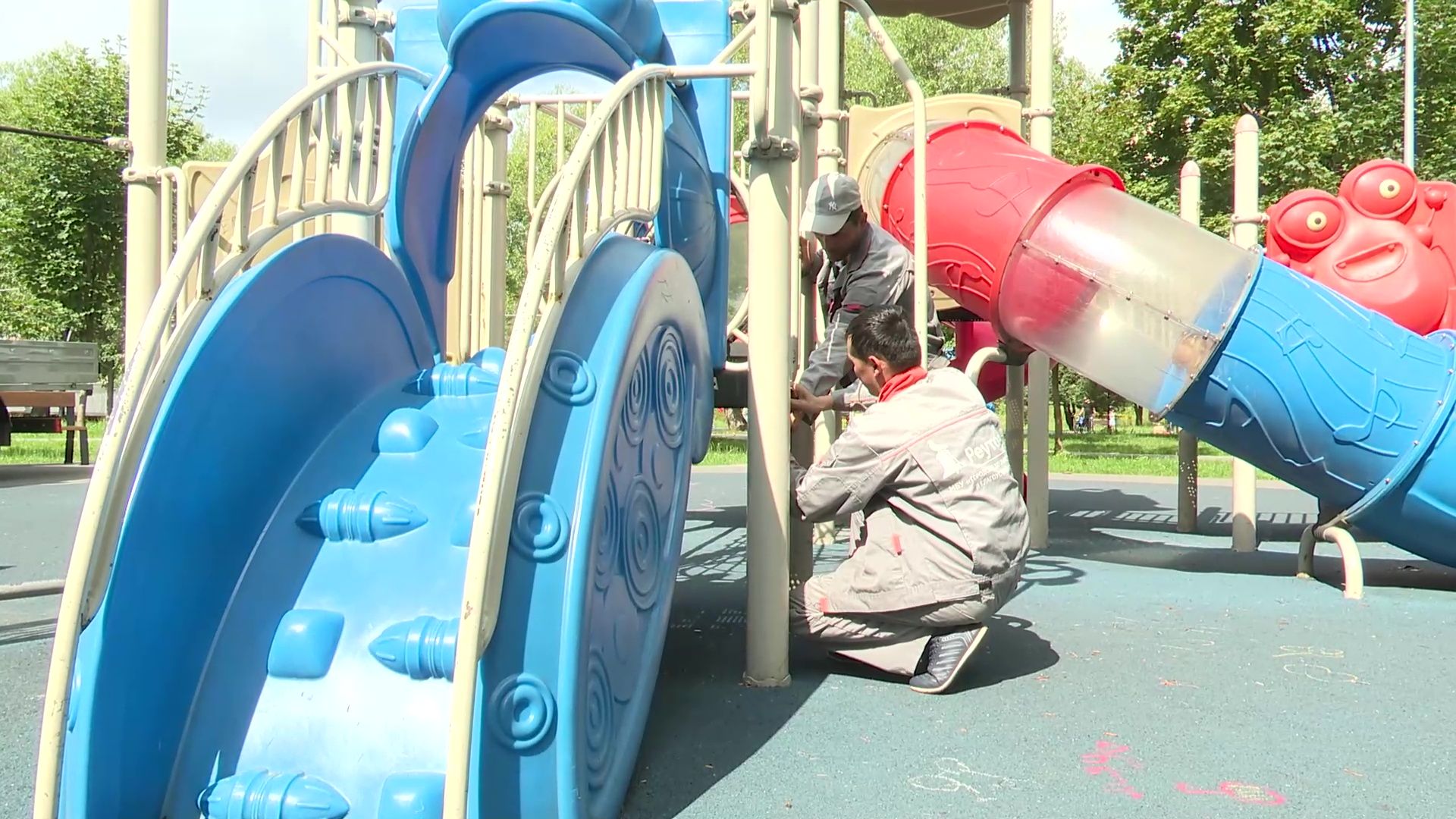 Реутов, детских площадки, ремонт, бригады, ГАЗель