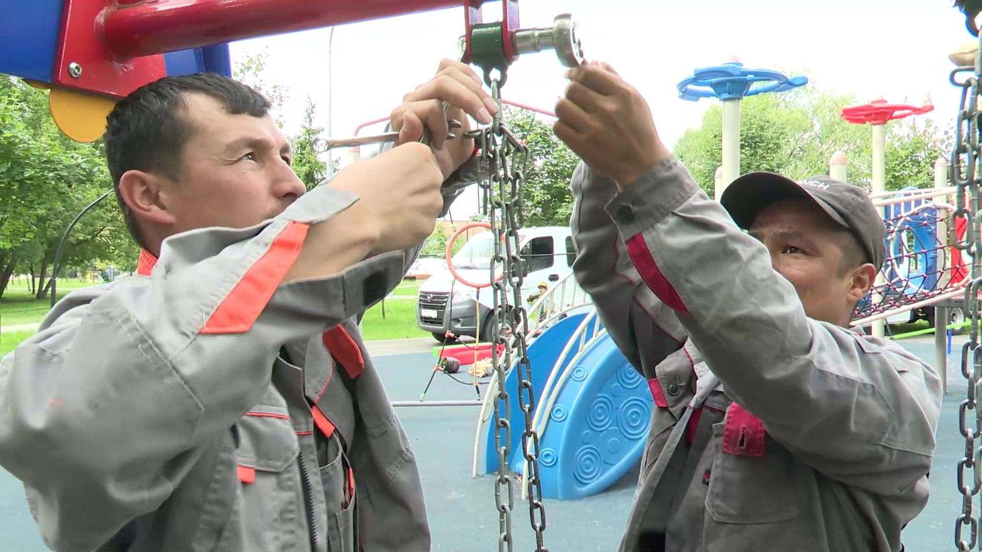 Реутов, детских площадки, ремонт, бригады, ГАЗель