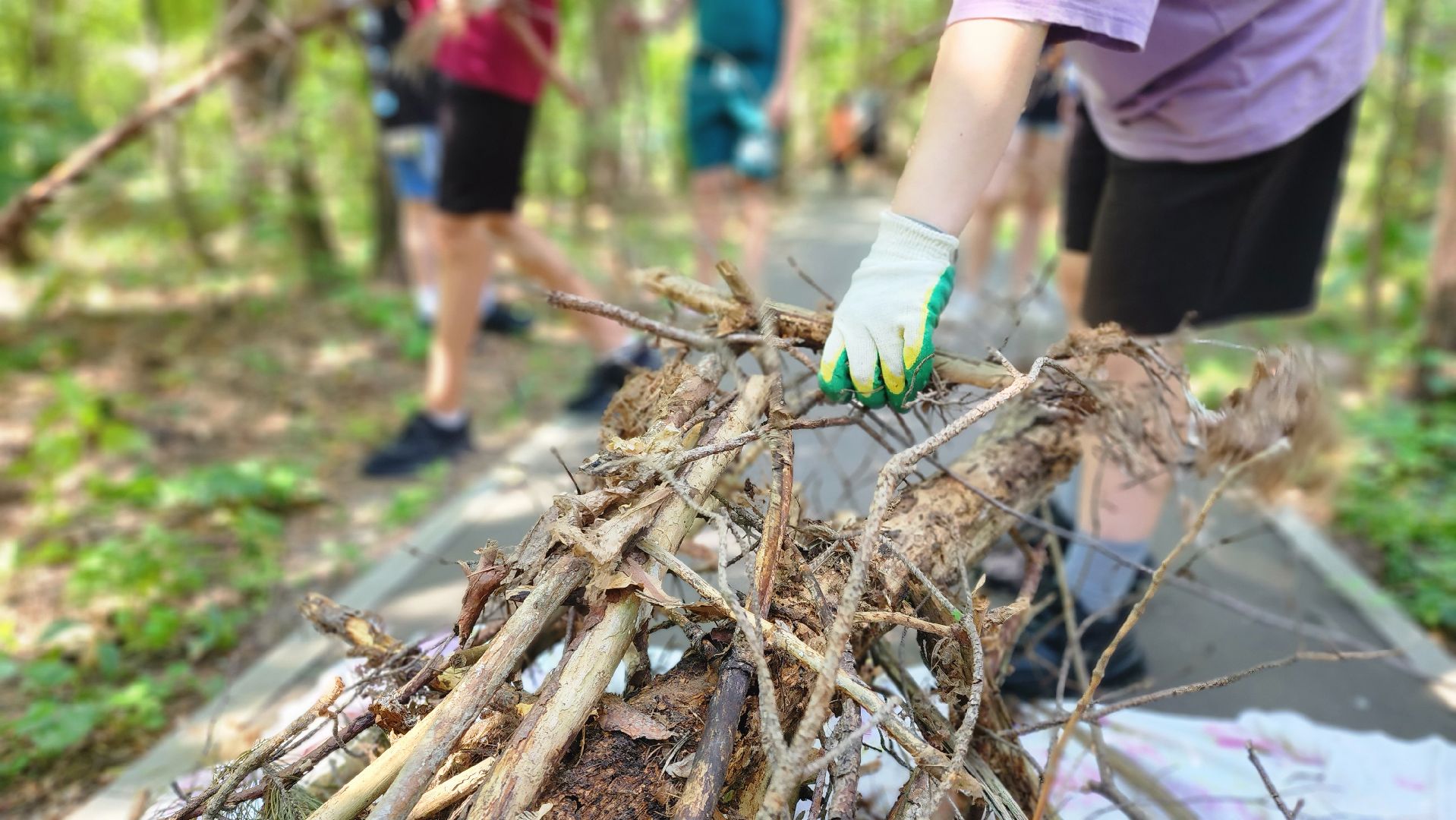 трудовые бригады, Протвино, ЦМИ, санитарная очистка, лагерь