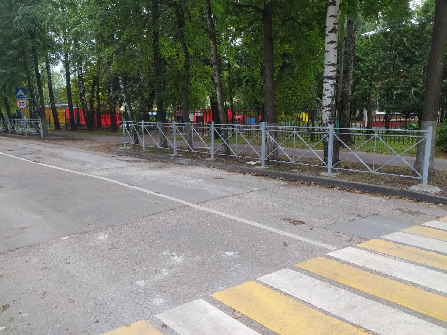 Коломна, дороги, пешеходные ограждения