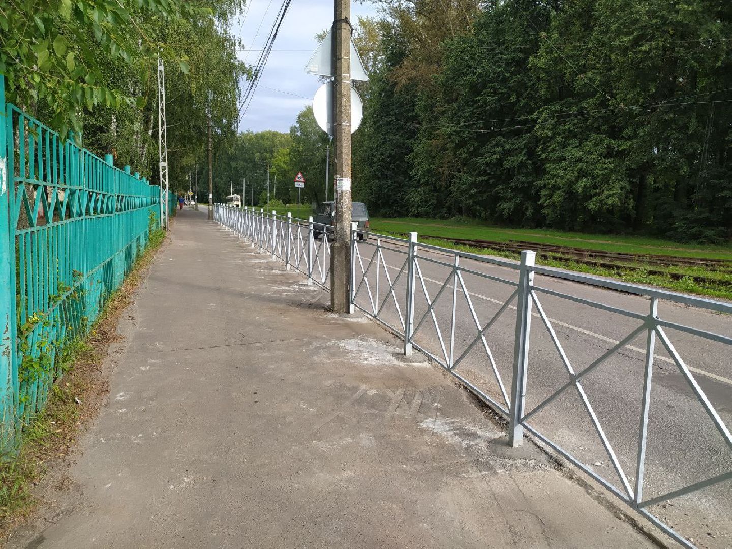 Коломна, дороги, пешеходные ограждения