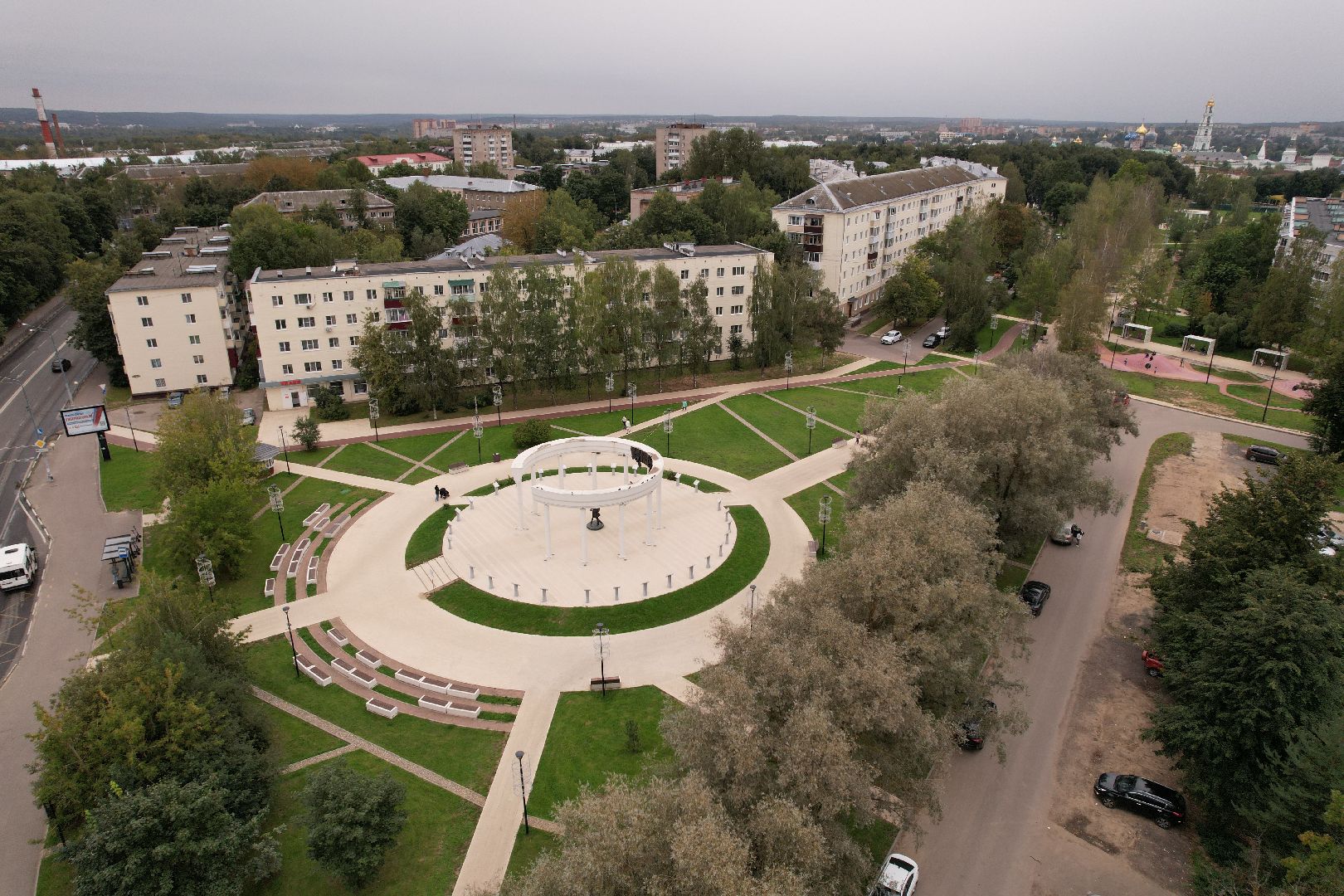 лавра, храмы, сергиев посад, видео с коптера,