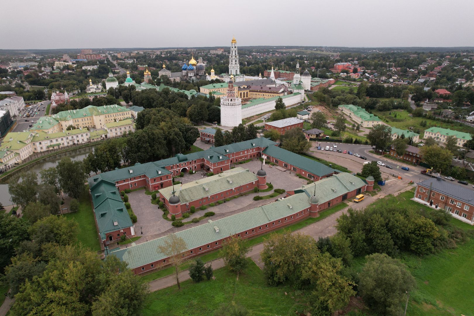 лавра, храмы, сергиев посад, видео с коптера,