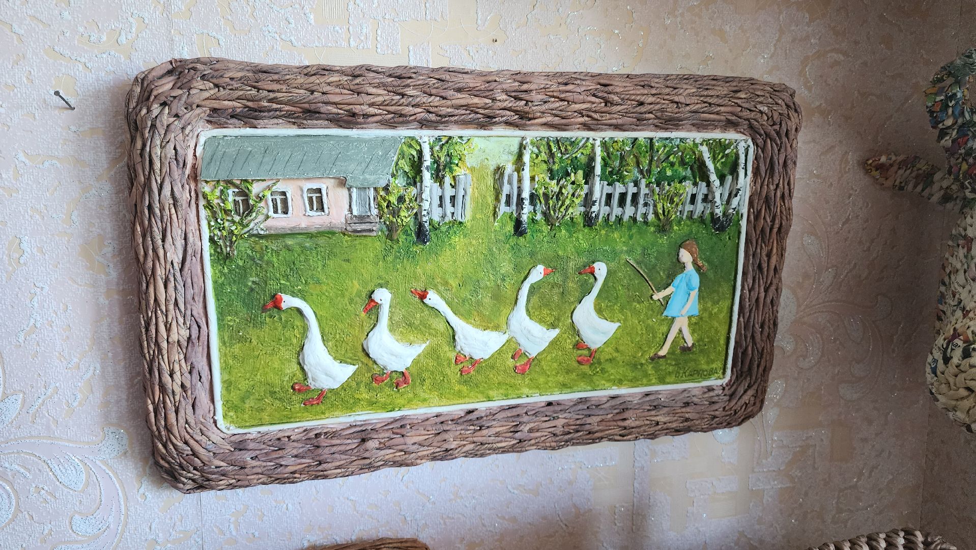 Кашира, куклы, объемные картины, творчество, бумажная лоза