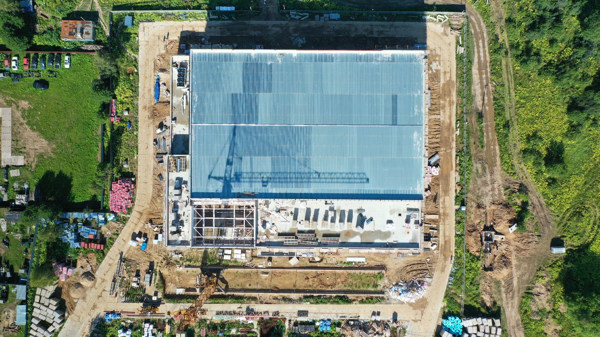 стройка, волоколамск, дворец, спорт, видео с коптера,