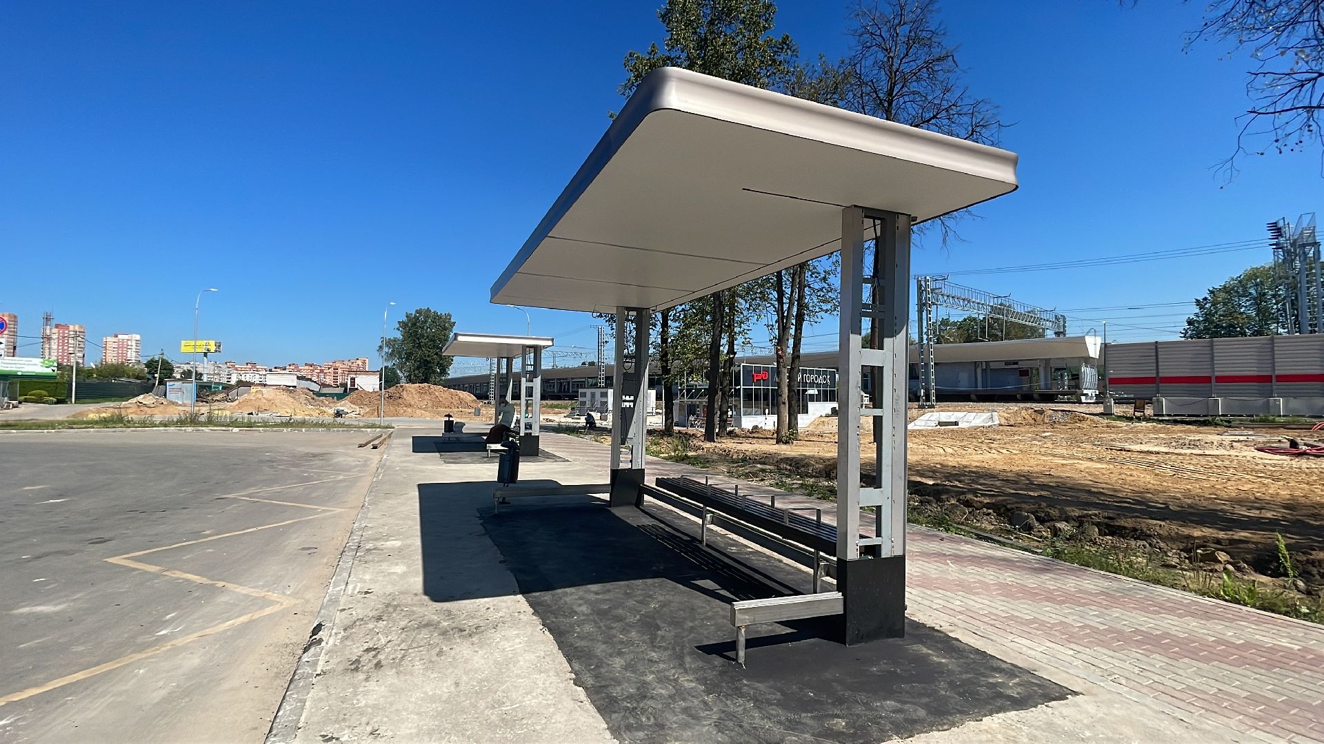 Лесной городок, благоустройство, остановка, станция, автобус, электричка, МЦД-4