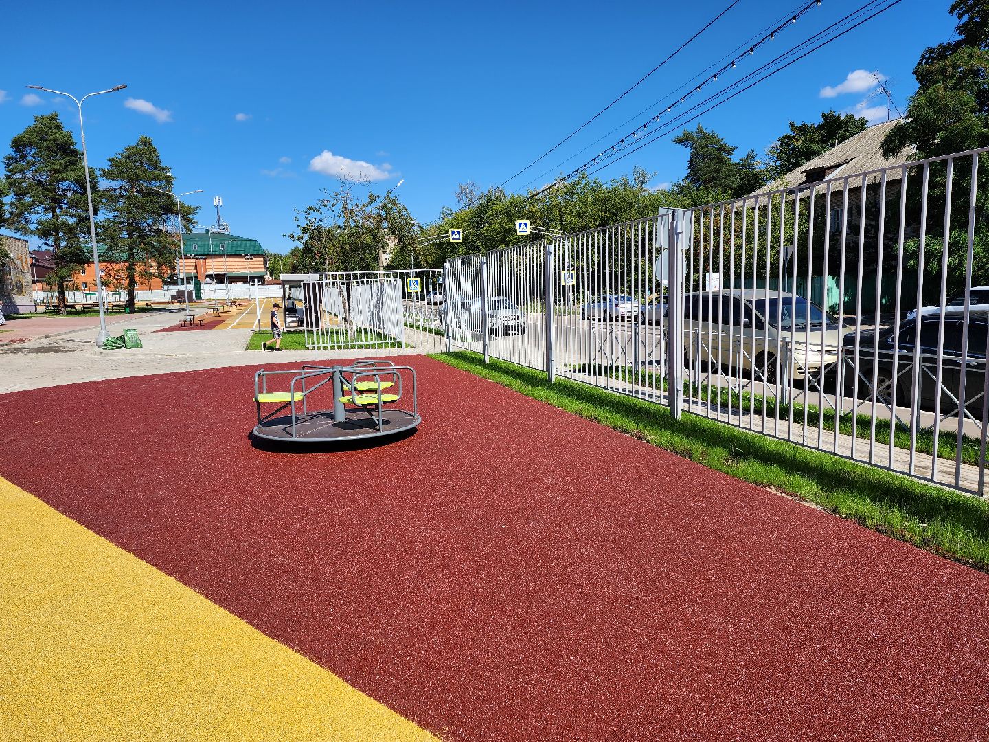 Раменское, строительство, новый корпус средней школы №6, детская игровая площадка