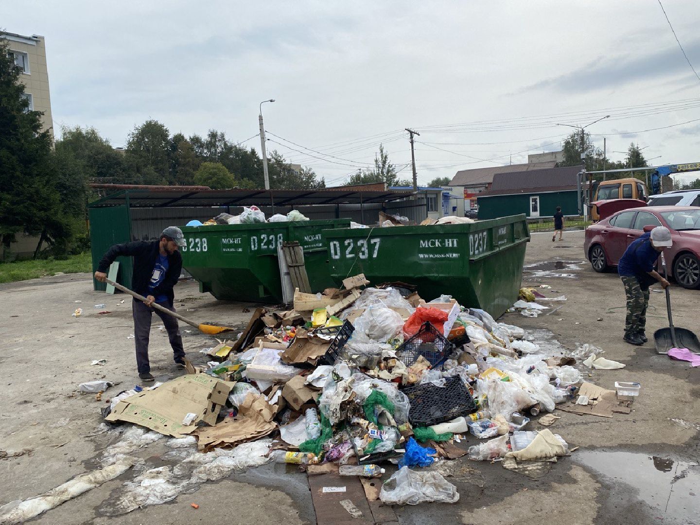Чехов, ГУСТ, администрация, мусор, рейд, контейнерная площадка