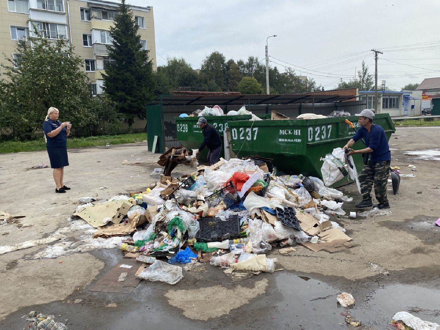Чехов, ГУСТ, администрация, мусор, рейд, контейнерная площадка