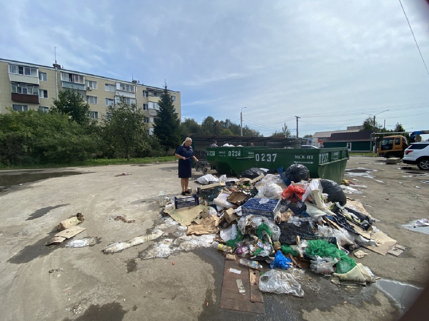 Чехов, ГУСТ, администрация, мусор, рейд, контейнерная площадка