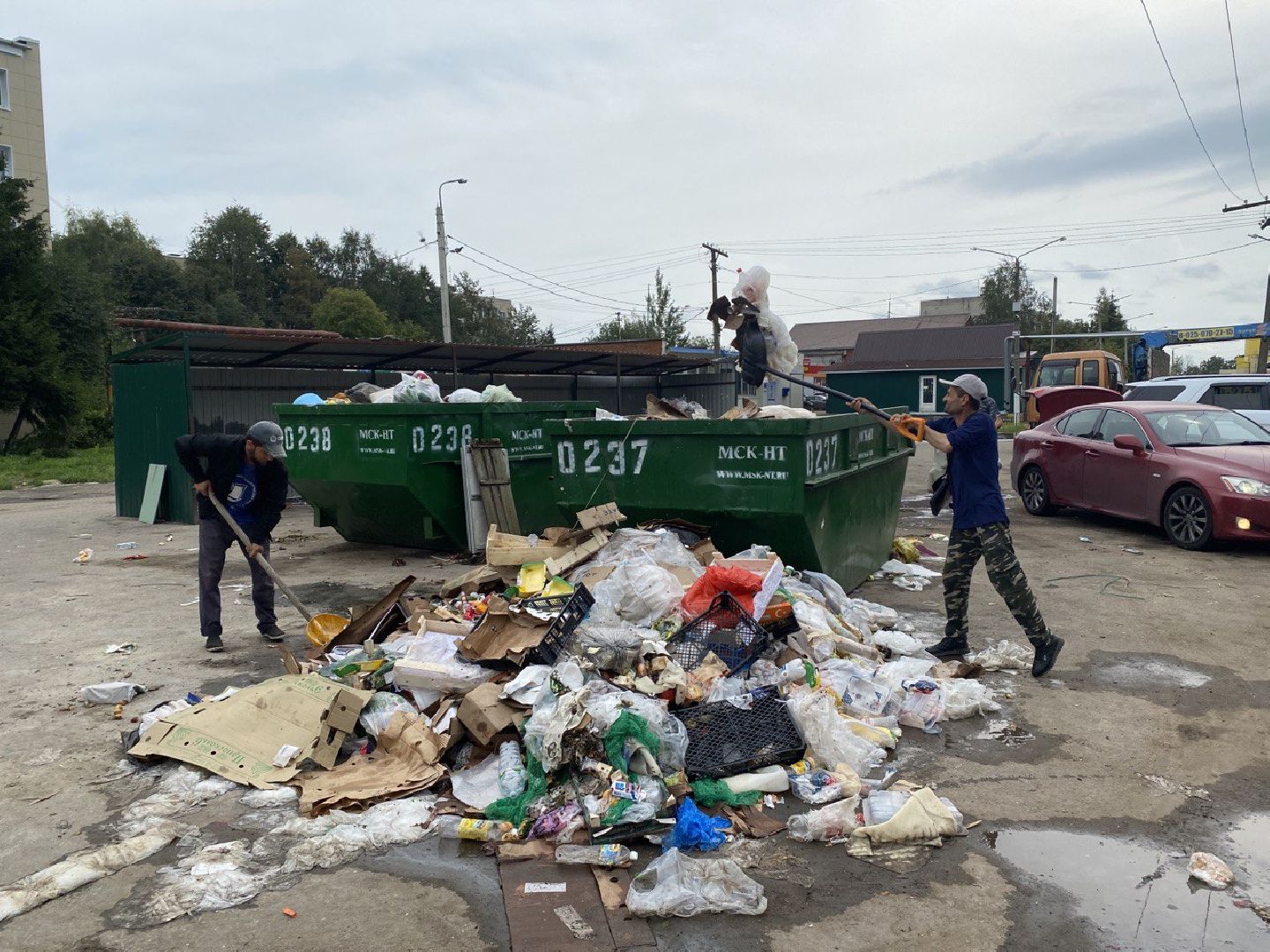 Чехов, ГУСТ, администрация, мусор, рейд, контейнерная площадка