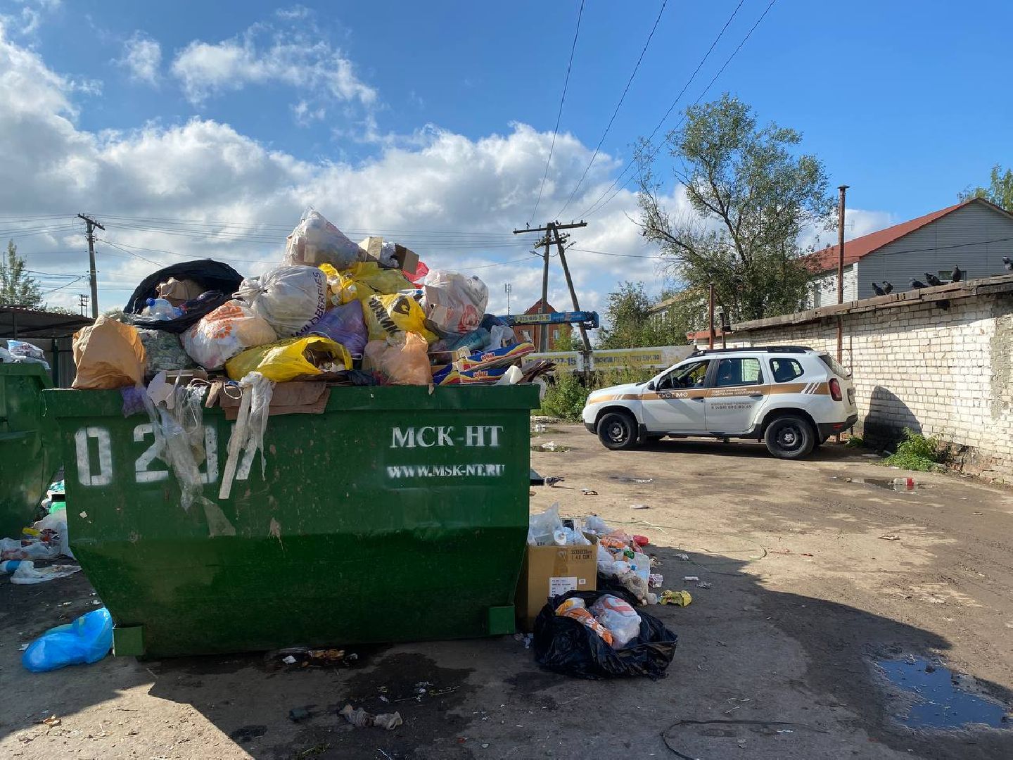 Чехов, ГУСТ, контейнерная площадка, рейд, мусор, серые возчики