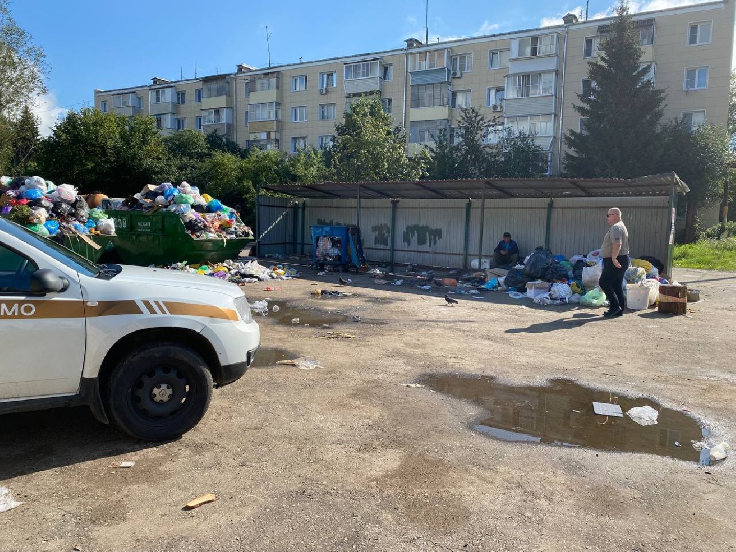 Чехов, ГУСТ, контейнерная площадка, рейд, мусор, серые возчики