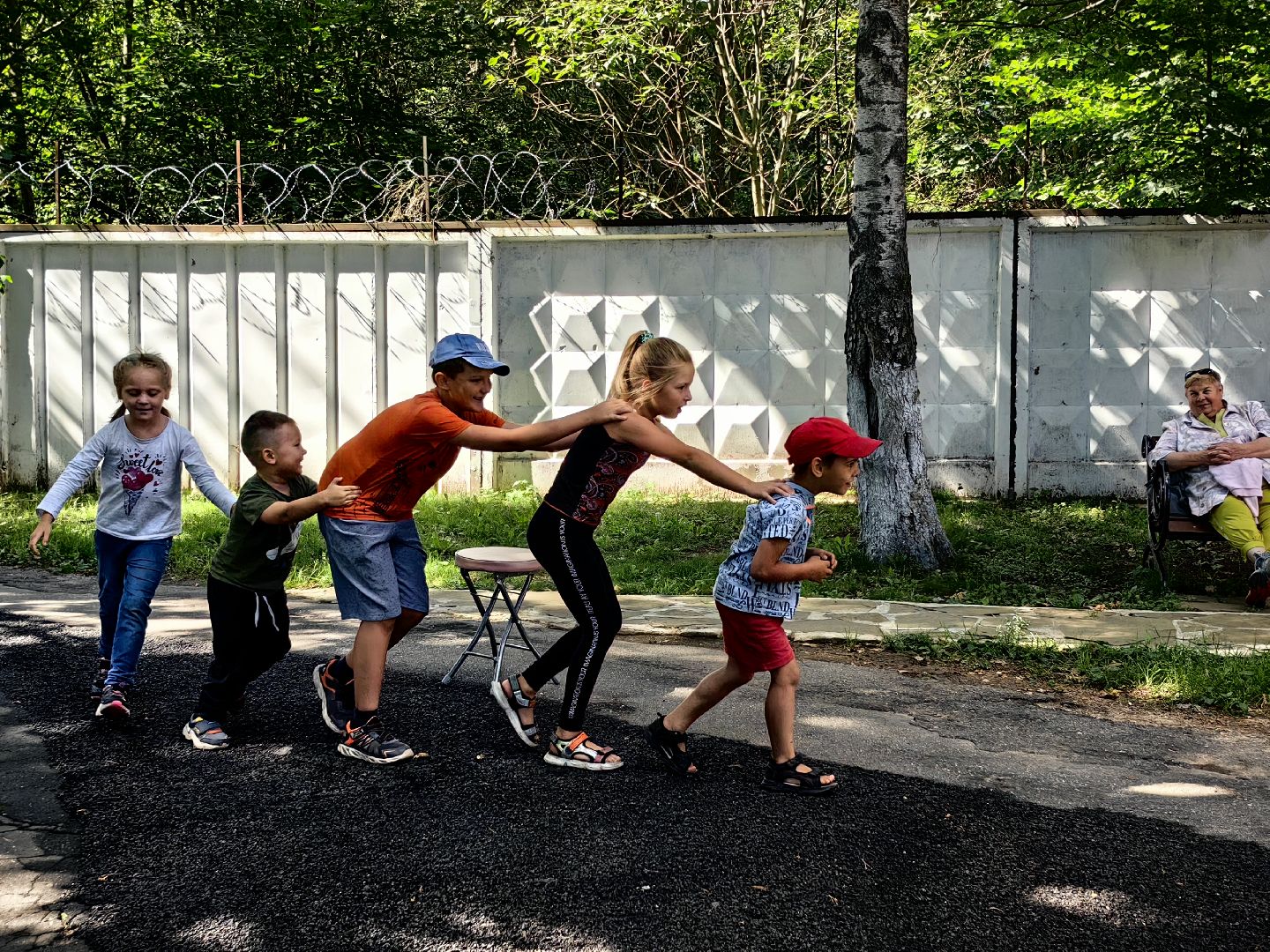 Флаг, квест, игра, рисунок, асфальт, дети