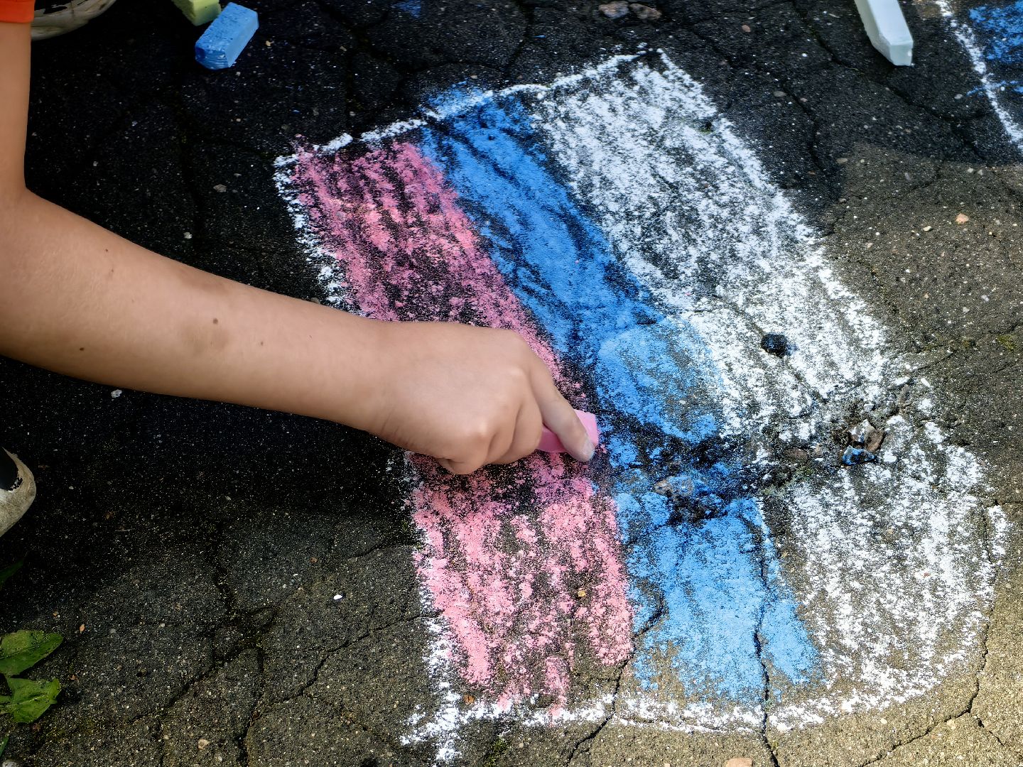 Флаг, квест, игра, рисунок, асфальт, дети