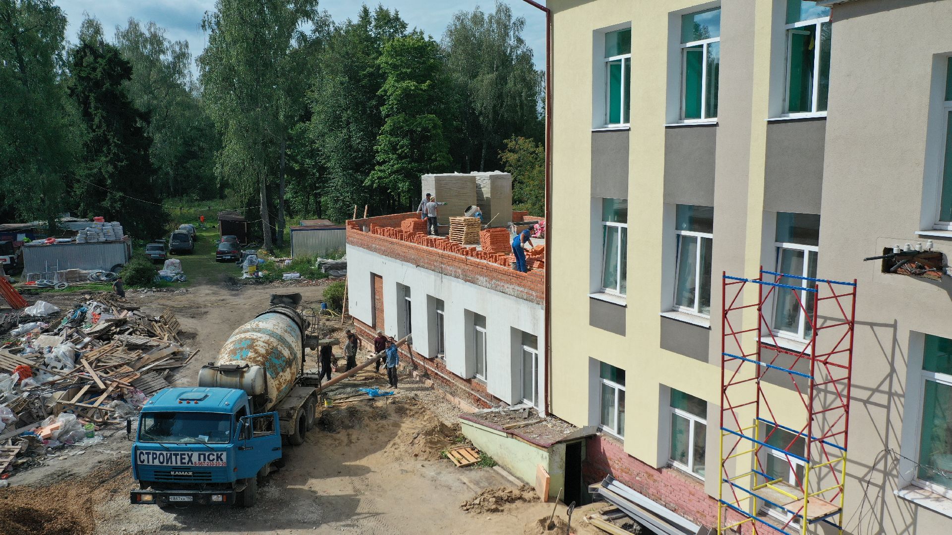 школа, волоколамск, образование, ремонт, видео с коптера,