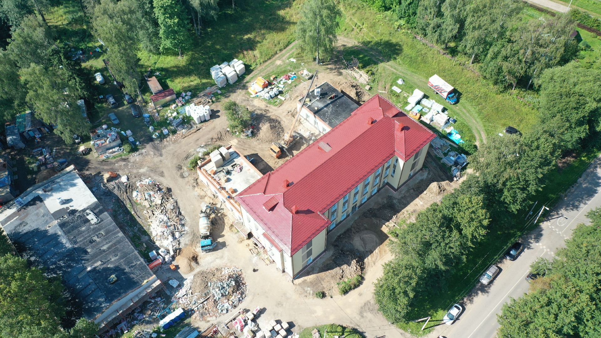 школа, волоколамск, образование, ремонт, видео с коптера,