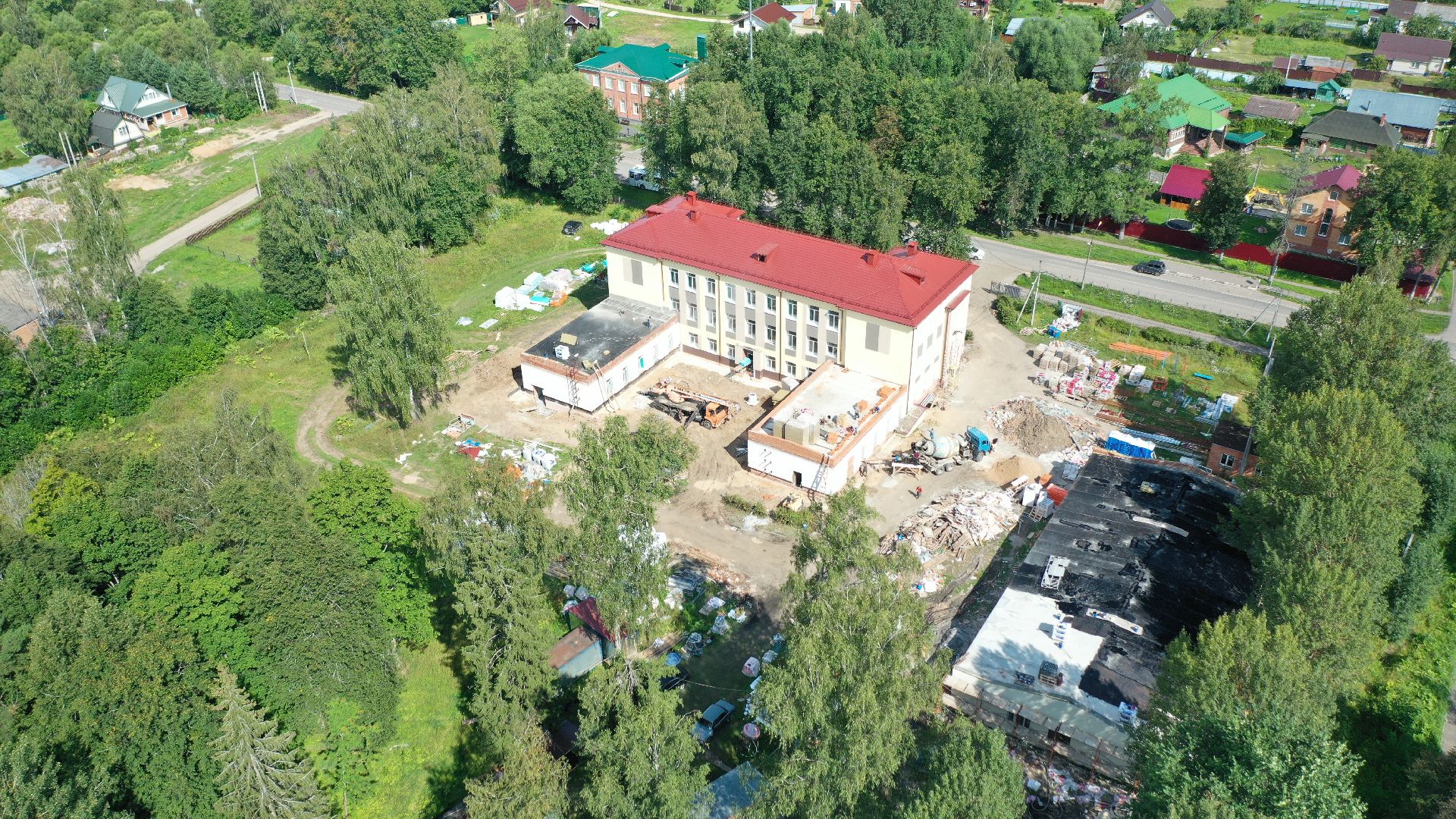 школа, волоколамск, образование, ремонт, видео с коптера,