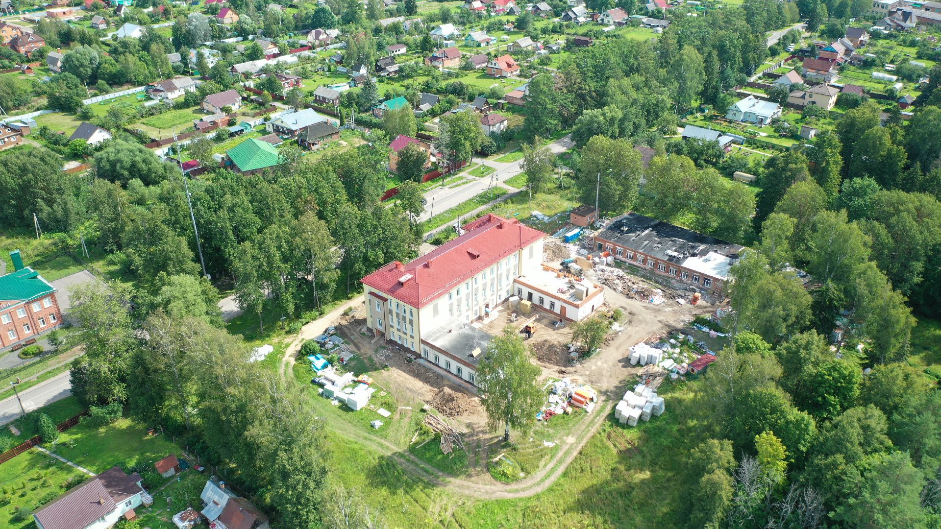 школа, волоколамск, образование, ремонт, видео с коптера,