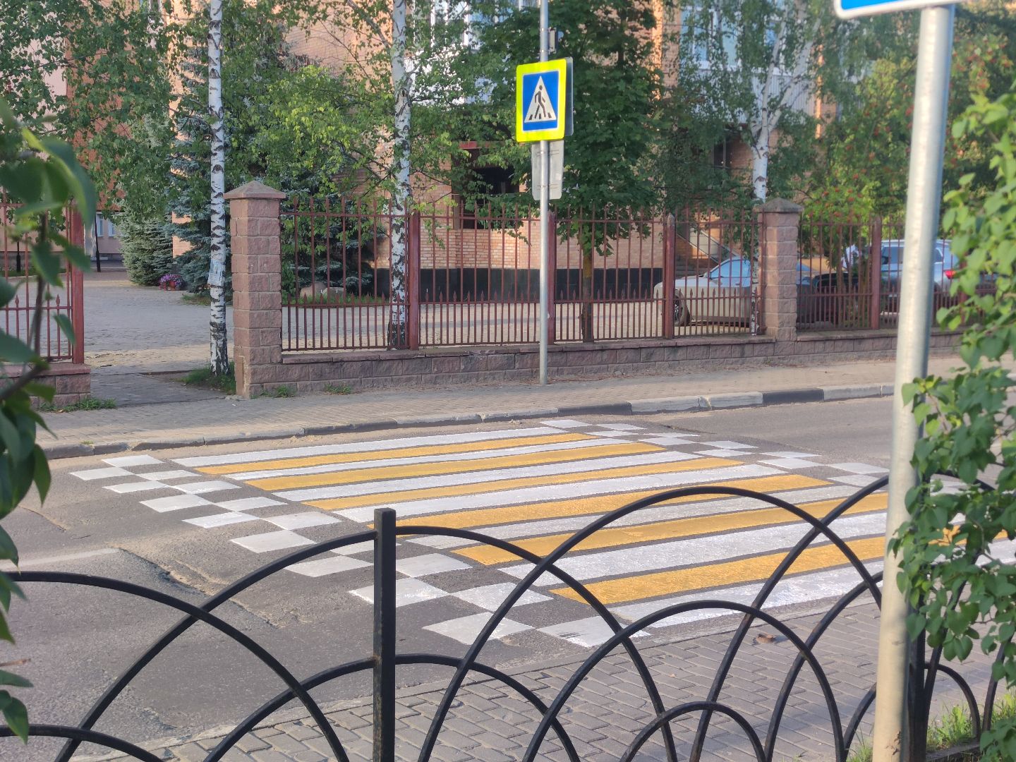 Дороги, разметка, пешеходный переход, Дубна