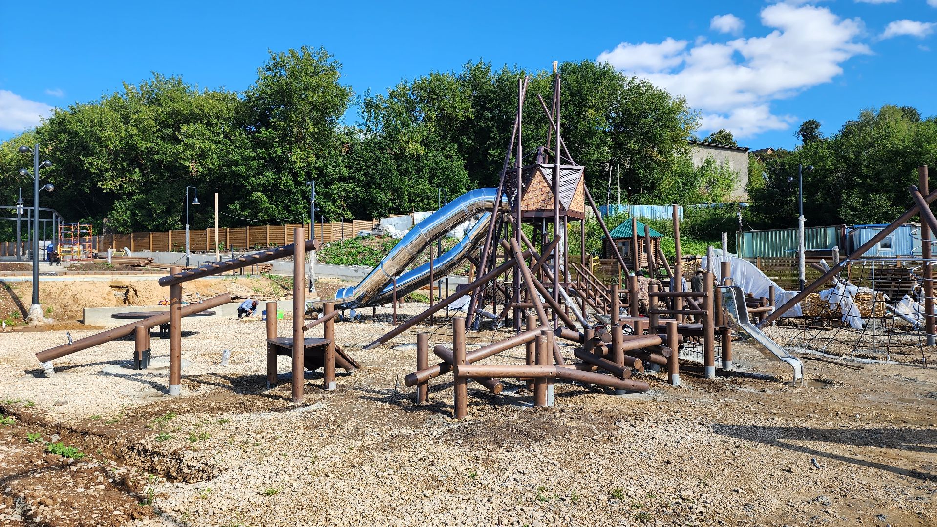 Кашира, набережная, благоустройство, детская площадка, освещение