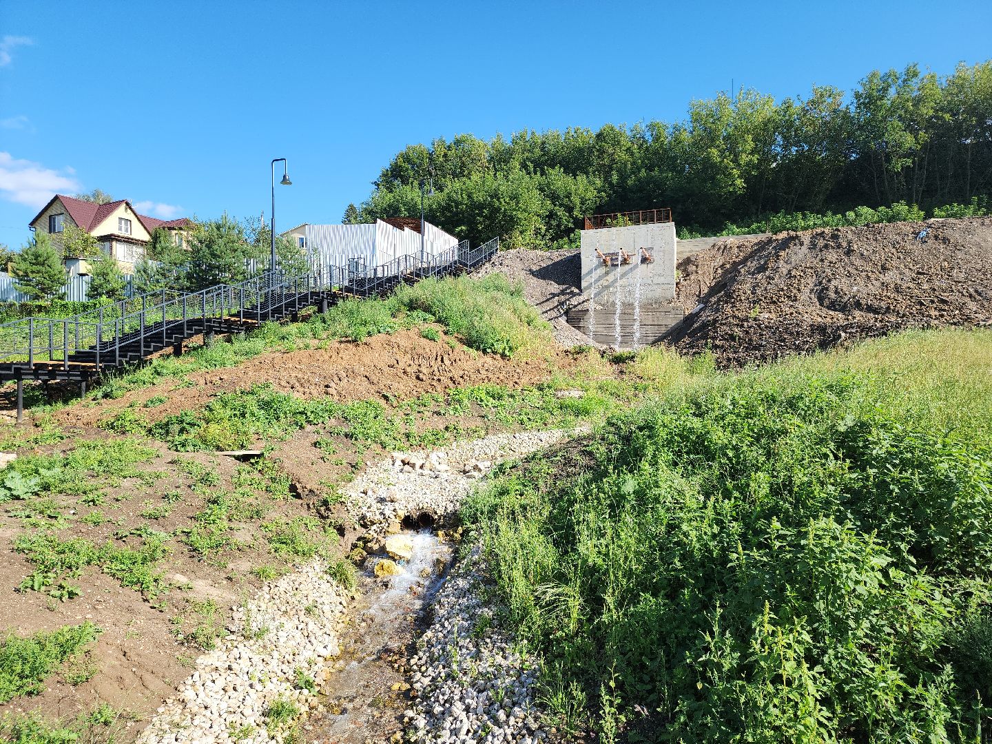 Кашира, набережная, благоустройство, детская площадка, освещение