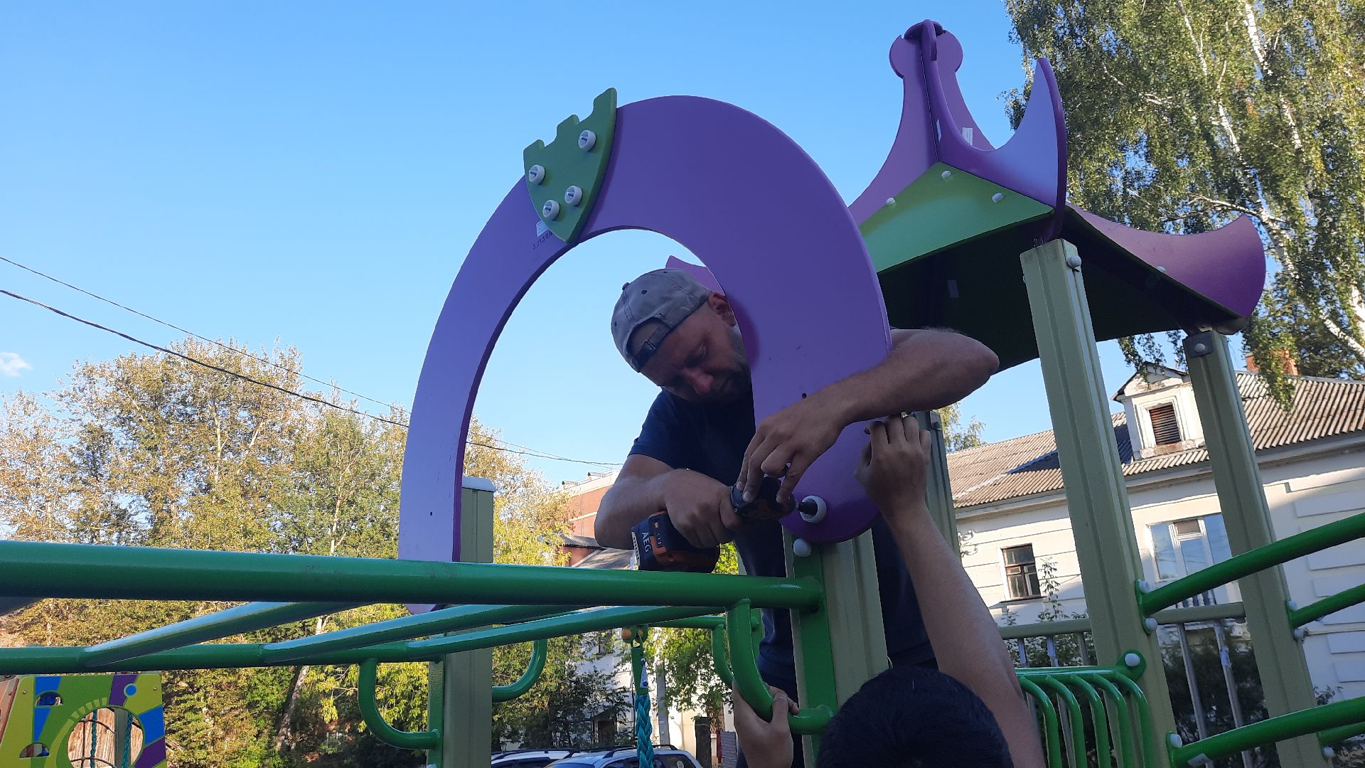 Шатура, новая игровая площадка, атракцион