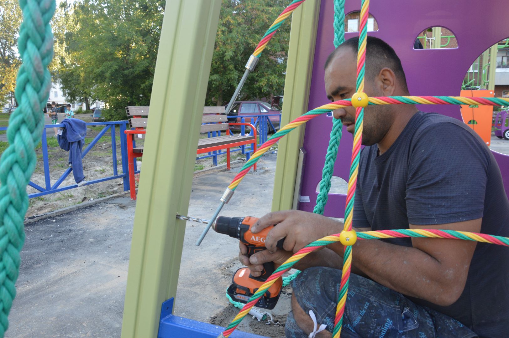 Шатура, новая игровая площадка, атракцион