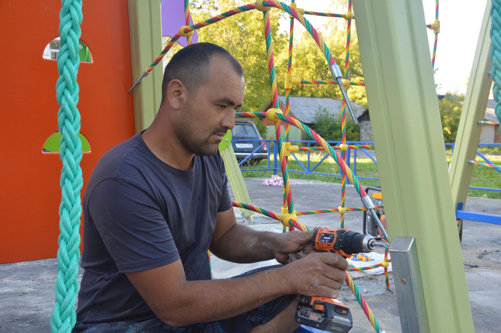 Шатура, новая игровая площадка, атракцион