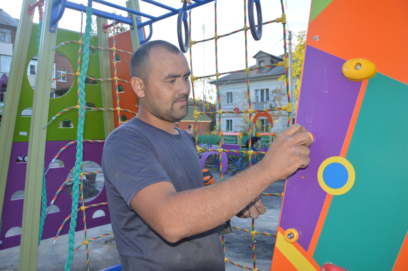 Шатура, новая игровая площадка, атракцион