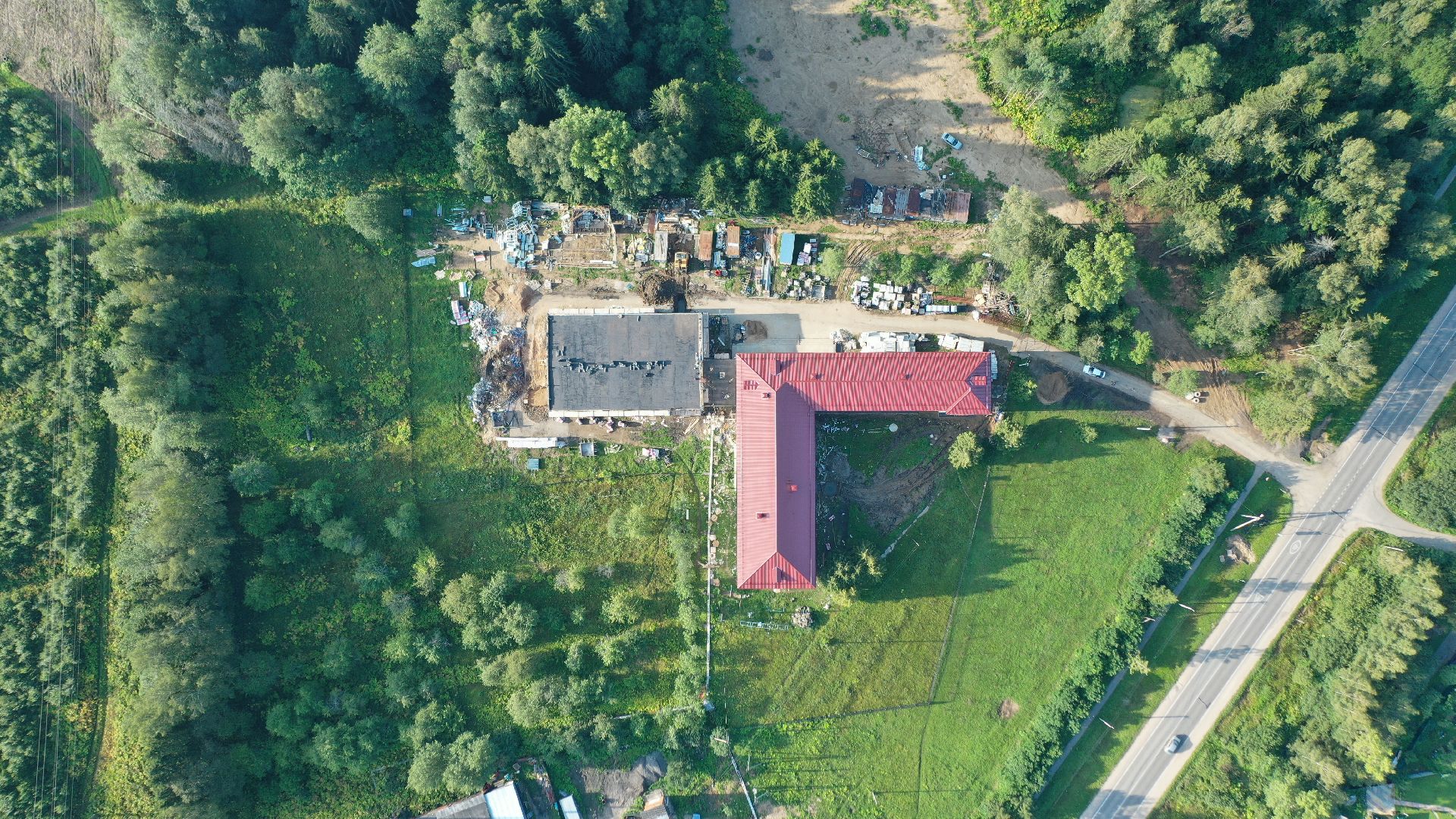 школа, строительство, Волоколамск, видео с коптера,