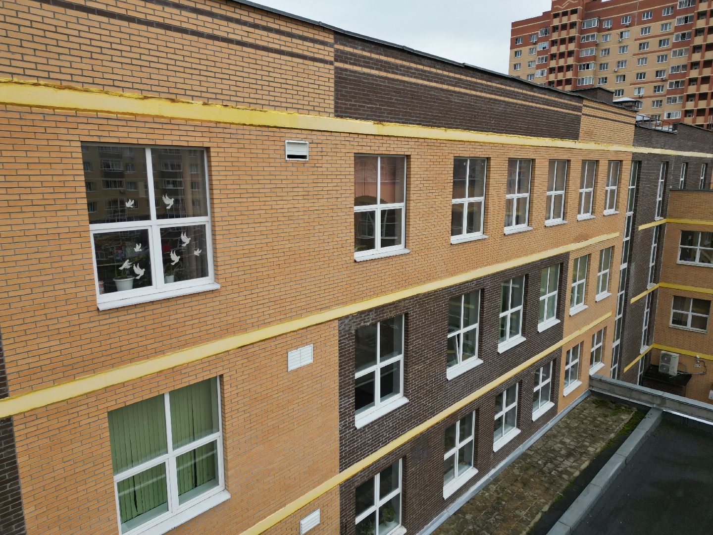 школа, дети, образование, видео с коптера,