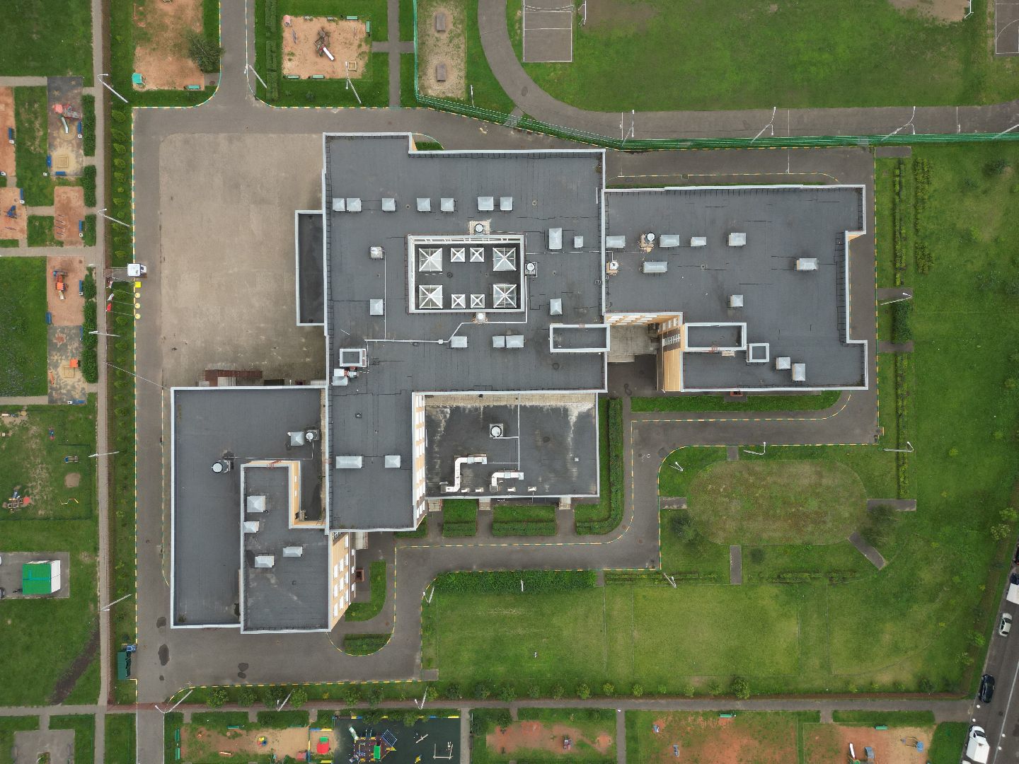 школа, дети, образование, видео с коптера,