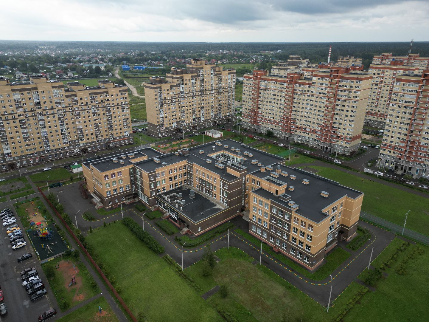 школа, дети, образование, видео с коптера,