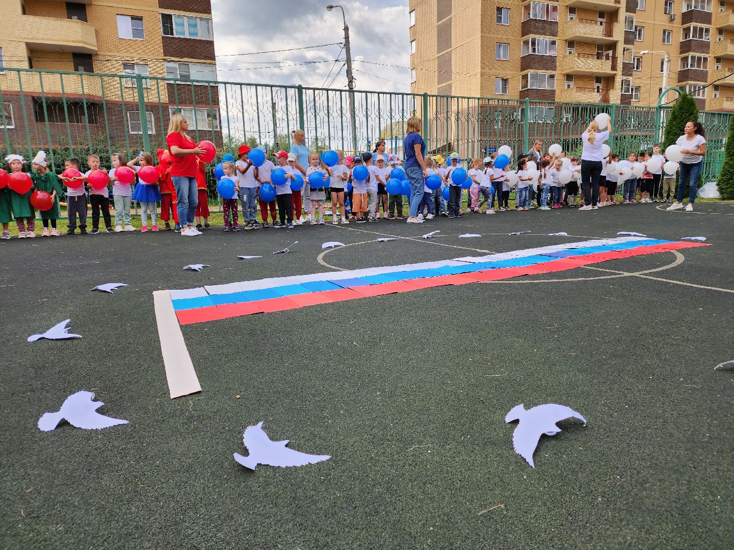 дети, детский сад, праздник, день флага, Лосино-Петровский