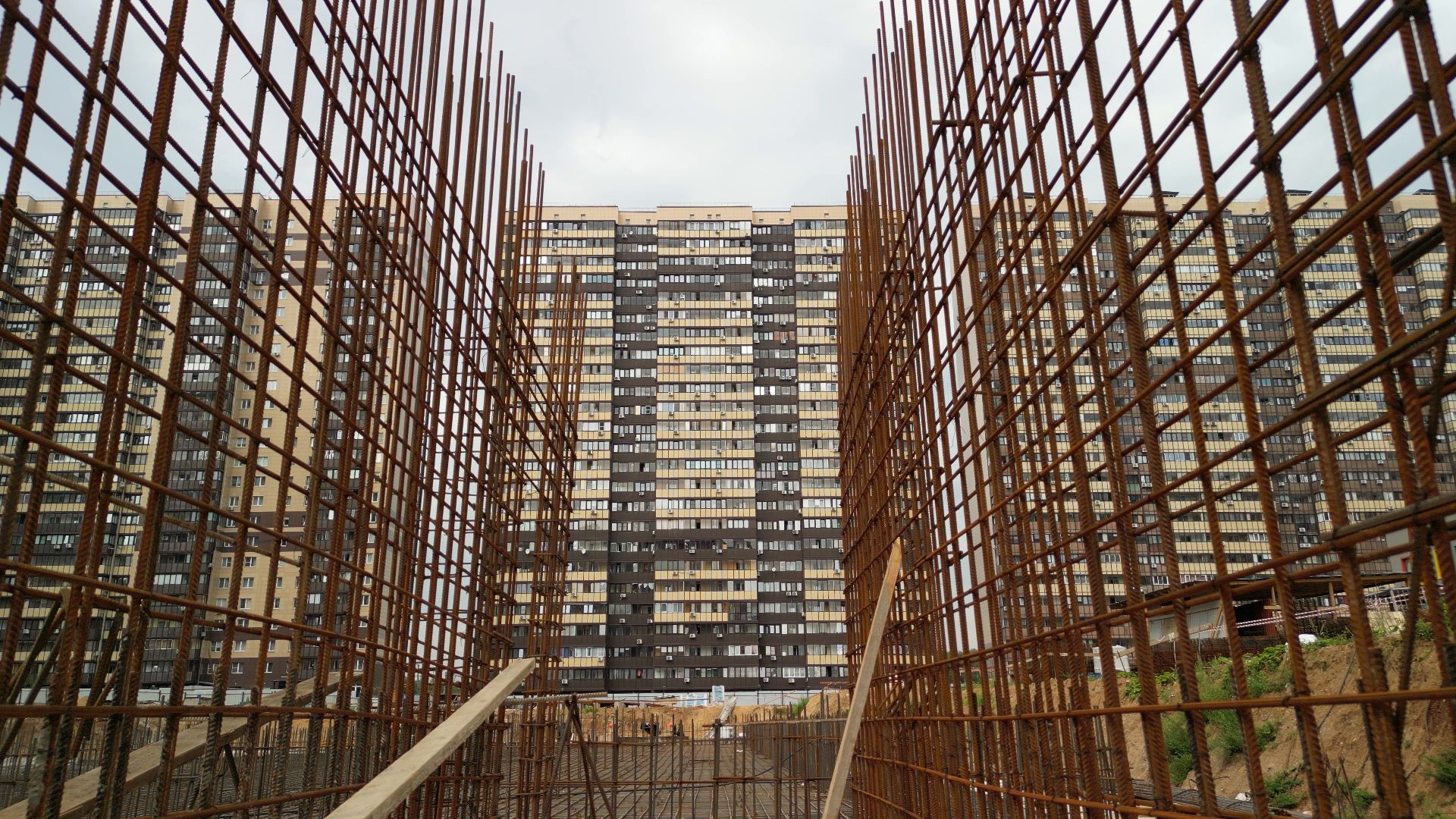 школа, строительство,видео с коптера,