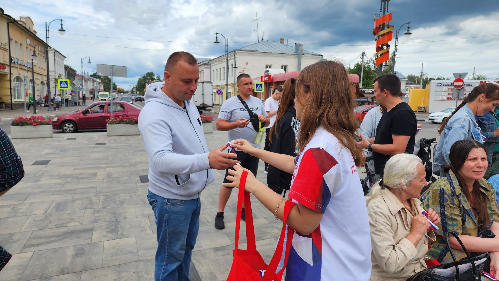 Егорьевск, молодежь, флаг, акция, триколор