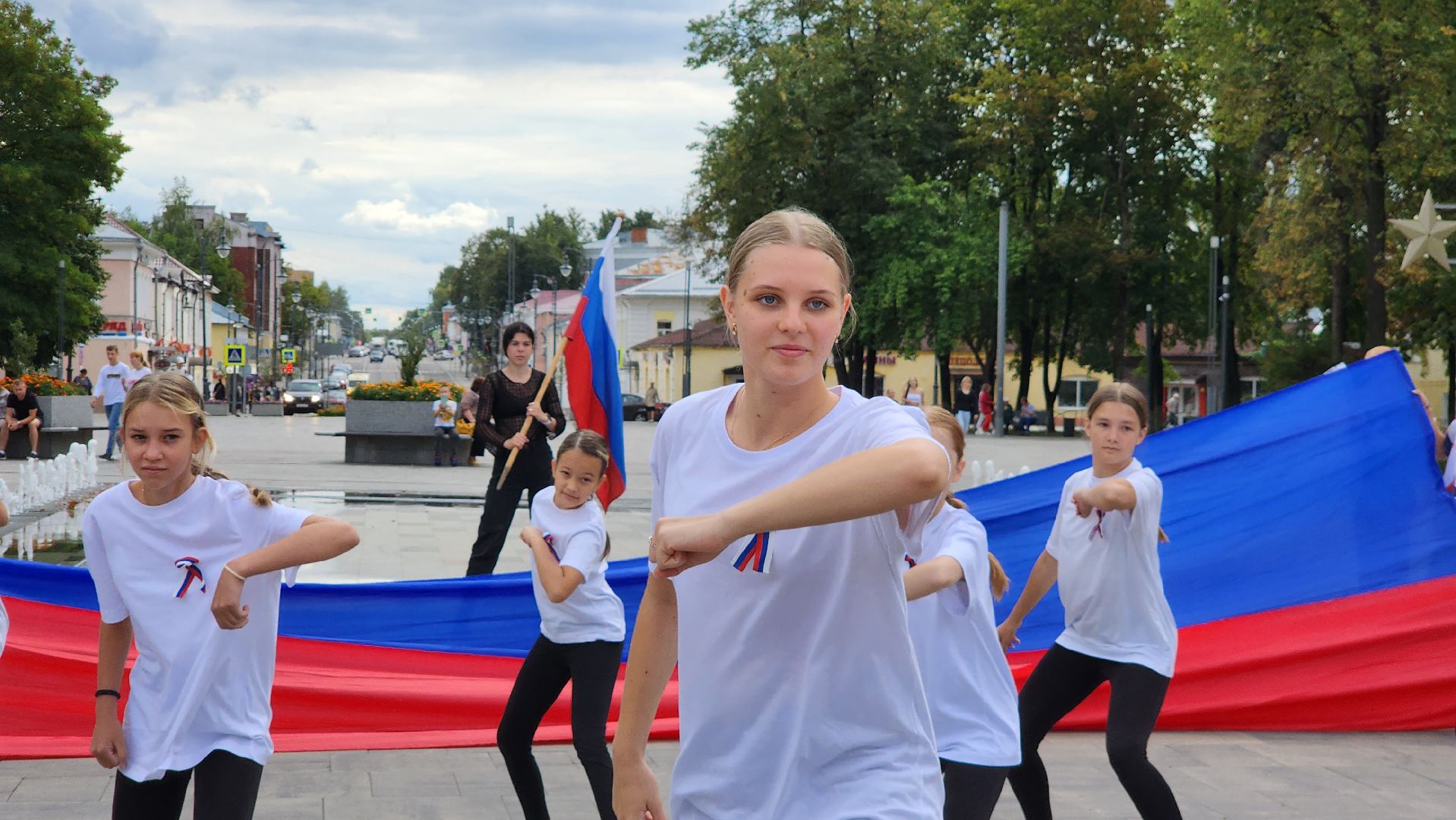 Егорьевск, молодежь, флаг, россия, патриотизм, акция