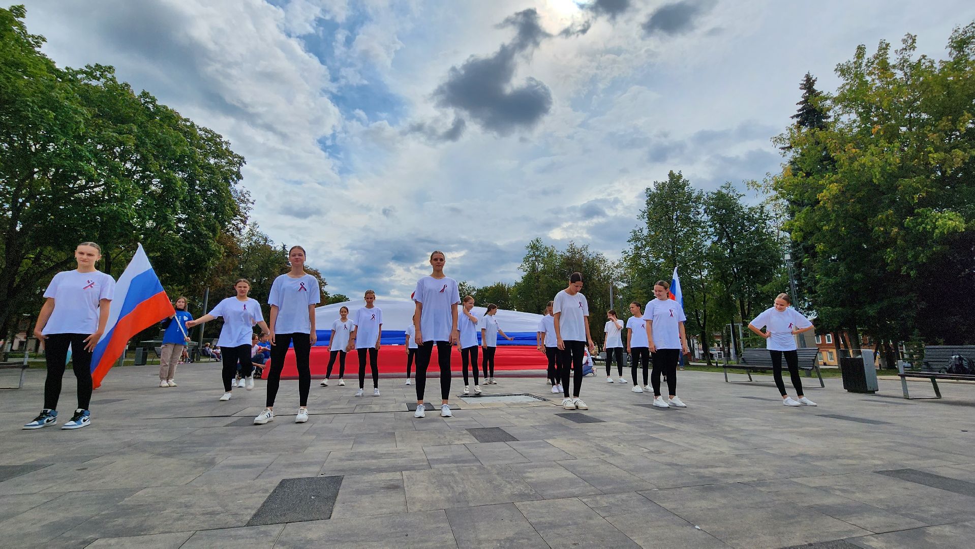 Егорьевск, молодежь, флаг, россия, патриотизм, акция