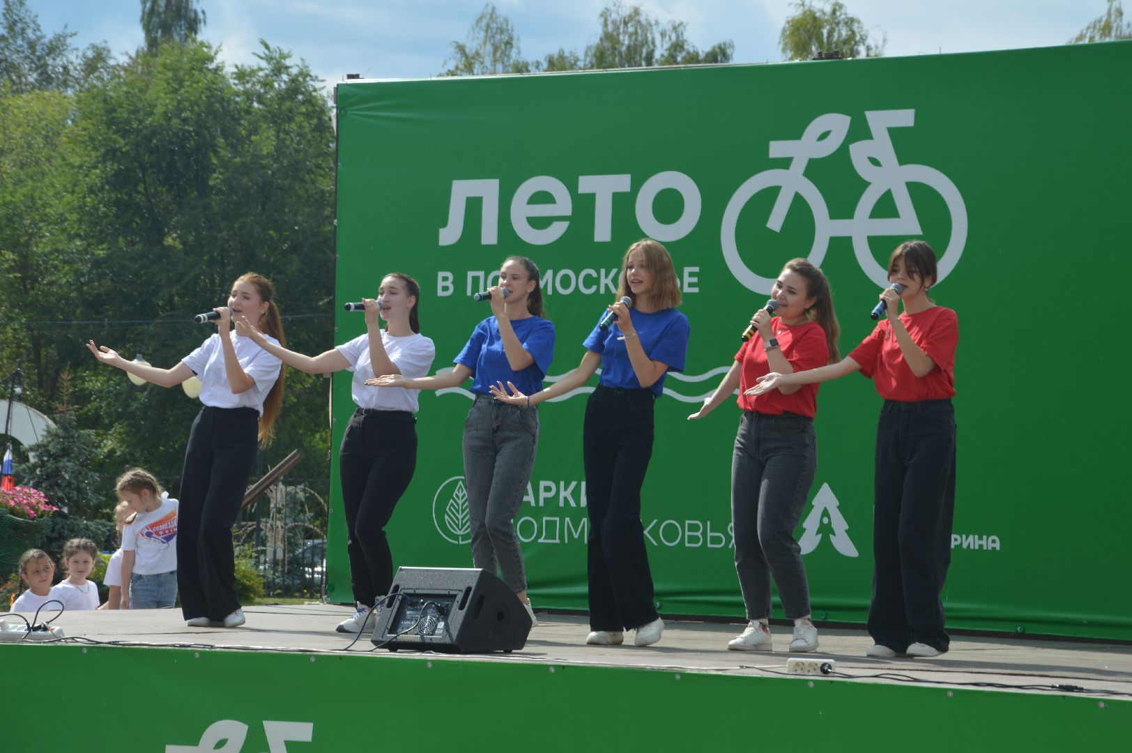 Шатура, День флага, парк, флешмоб, триколор