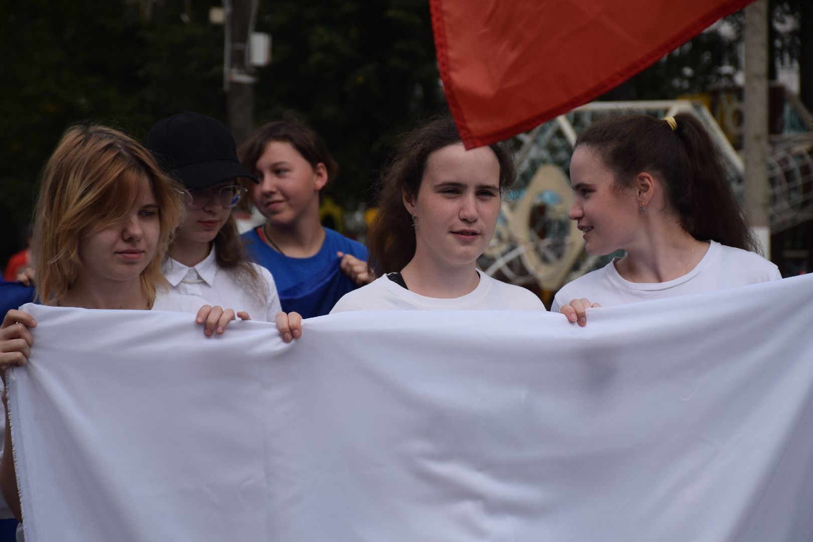 Павловский Посад, городской округ Павловский Посад, люди, лето, парк, акция, праздник, флаг