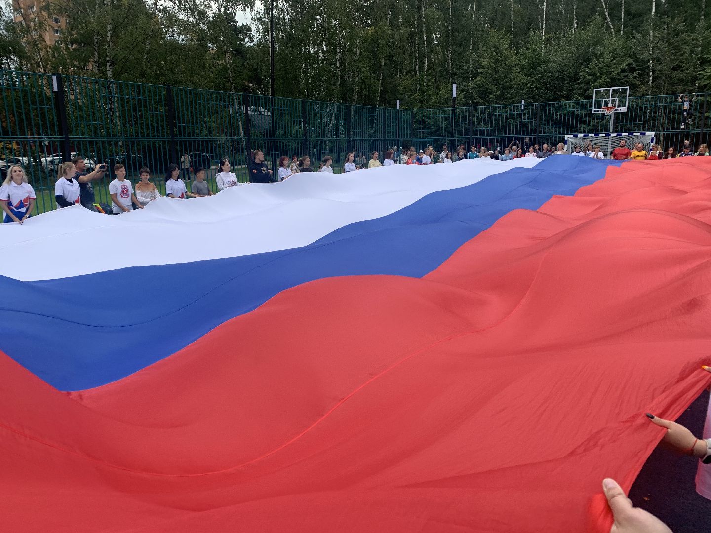 Балашиха, Подмосковье, благоустройство, берёзовая роща, сквер, день флага России, спортплощадка