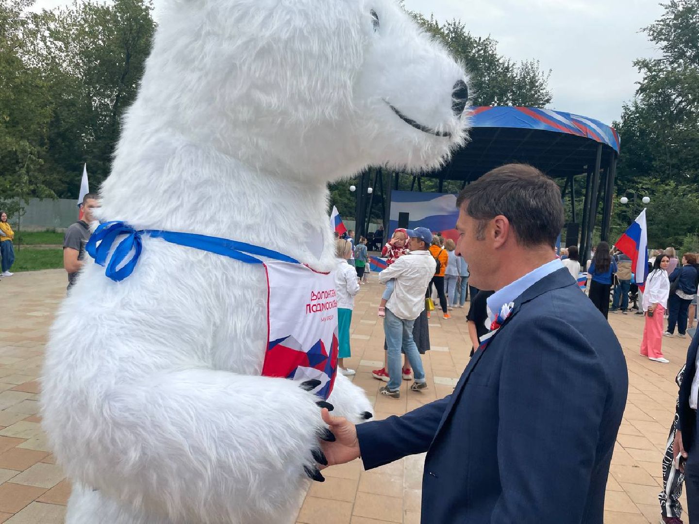 Концерт, танцы, медведь, волонтеры