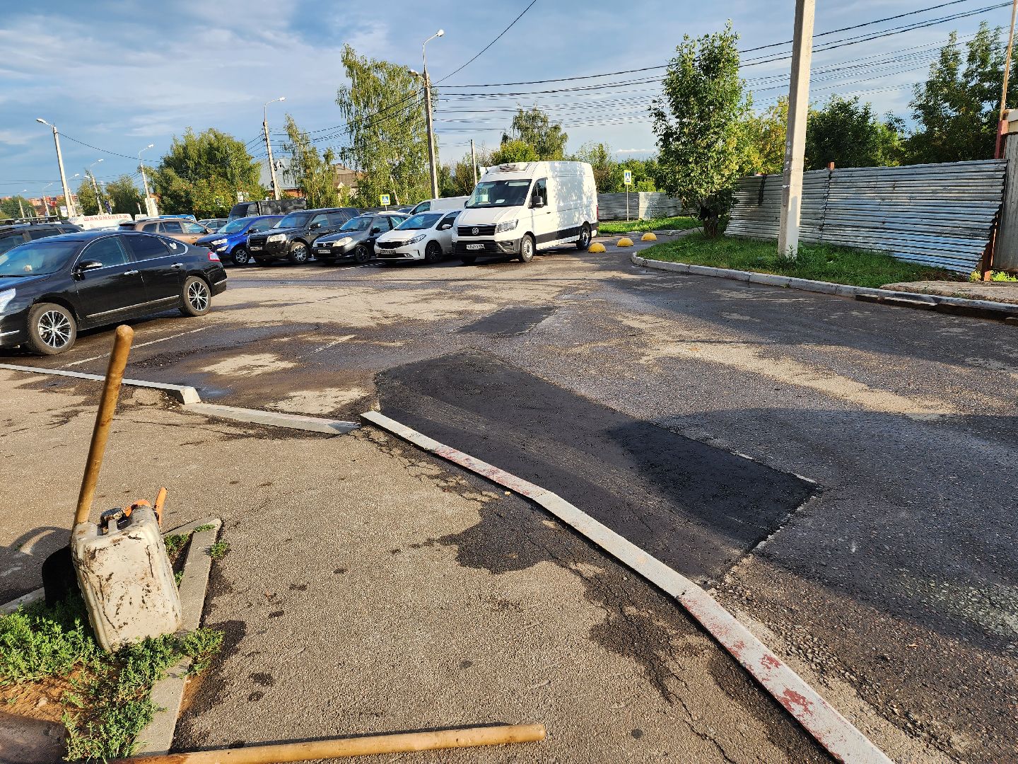 Домодедово, Подмосковье, улица Текстильщиков, ремонт дорог, ямочный ремонт, дорожное покрытие, качественные дороги